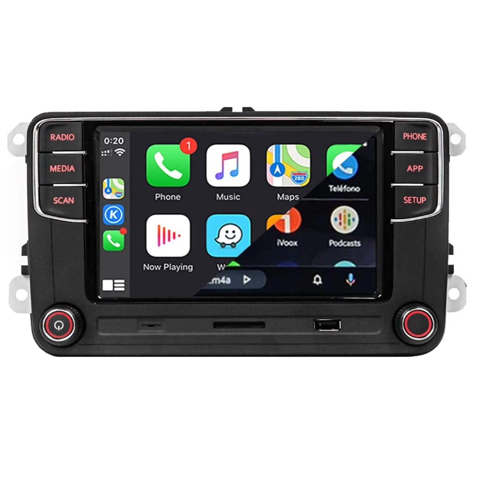 SCUMAXCON Car Radio RCD360 PROII 6.5" Carplay Android Auto Bluetooth USB SD RVC FM For VW Golf MK5 6 Passat Caddy Polo Tiguan T5 T-ROC
