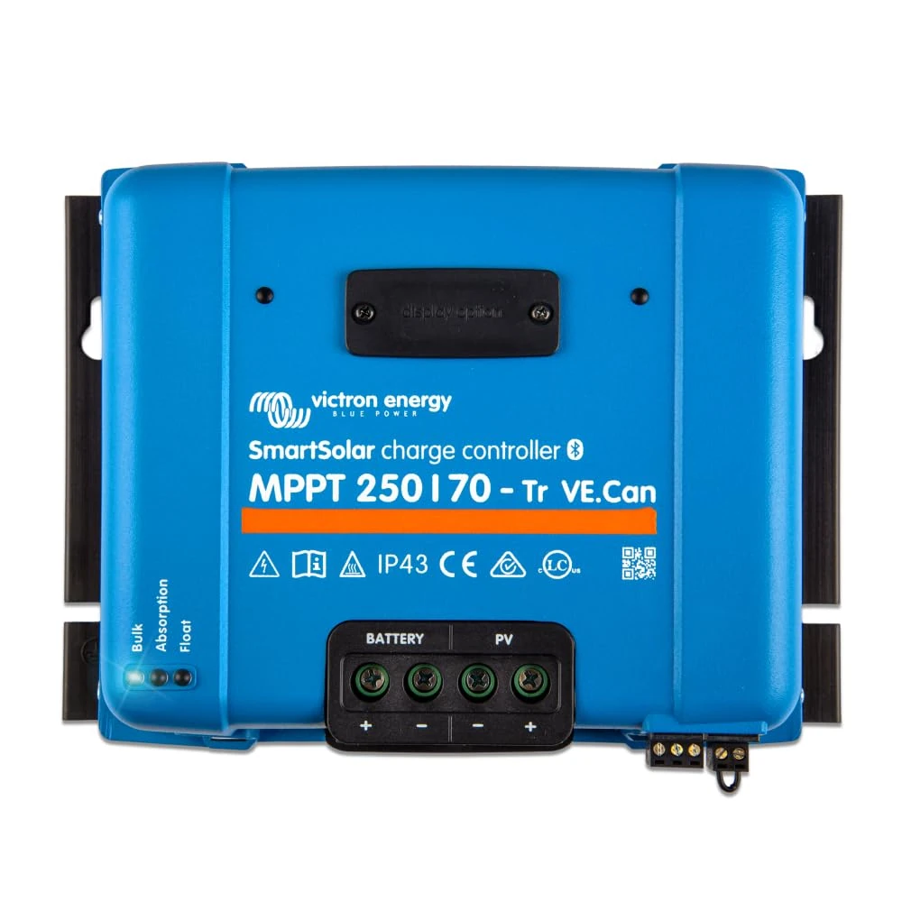 Victron Energy SmartSolar MPPT Tr VE. Can 250V 70 amp 12/24/36/48-Volt Solar Charge Controller (Bluetooth)