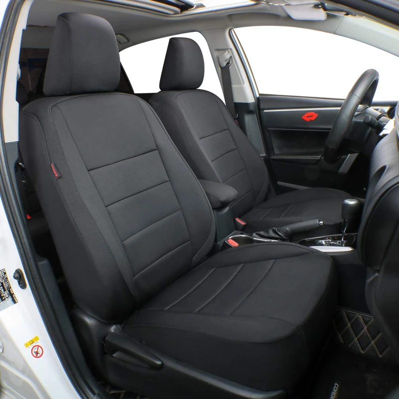 EKR CHR Seat Covers for Toyota CHR 2018-2022,Custom Neoprene Car SUV Trucks Seat Cover Full Set for CHR,Waterproof Seat Cushion Protectors, Neoprene (Black)