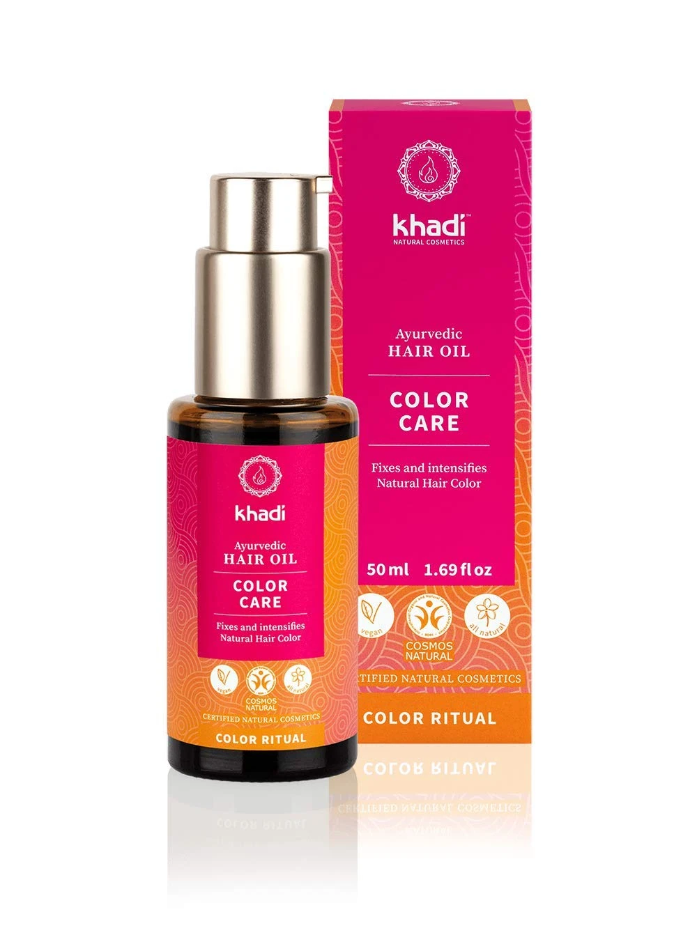 khadi COLOUR CARE Hair Oil - Hair treatment for fixing plant hair colour - shine & UV protection - luminosity - 100% natural, plant-based & vegan - 100g