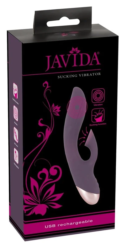 Javida Vibrator with Clitoral Stimulator-05970740000 Purple One Size