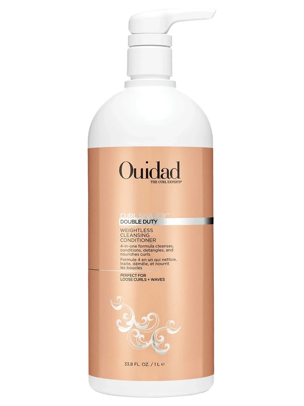 Ouidad Weightless Cleansing Conditioner, Curl Shaper Double Duty, Enhances Natural Curls 1L