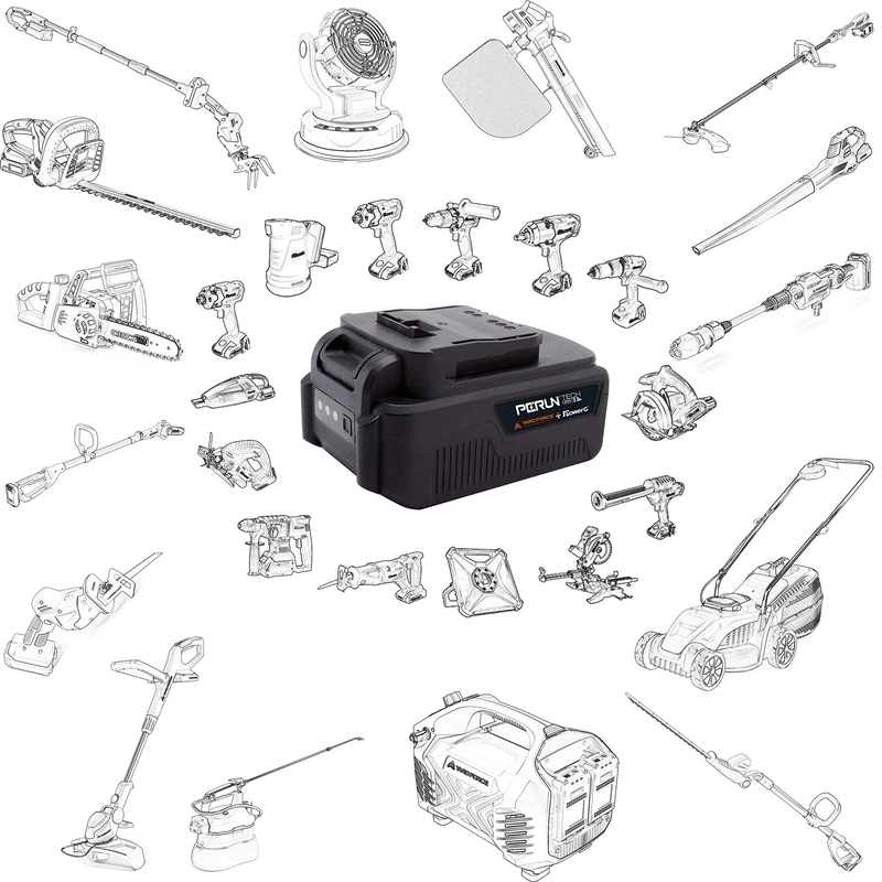 PERUN Lithium-ion 20 V / 4.0 Ah Tool Batteries AL C40, for All Yard Force & PowerG Tools, The Batteries can be Charged at Any time Without damaging Them