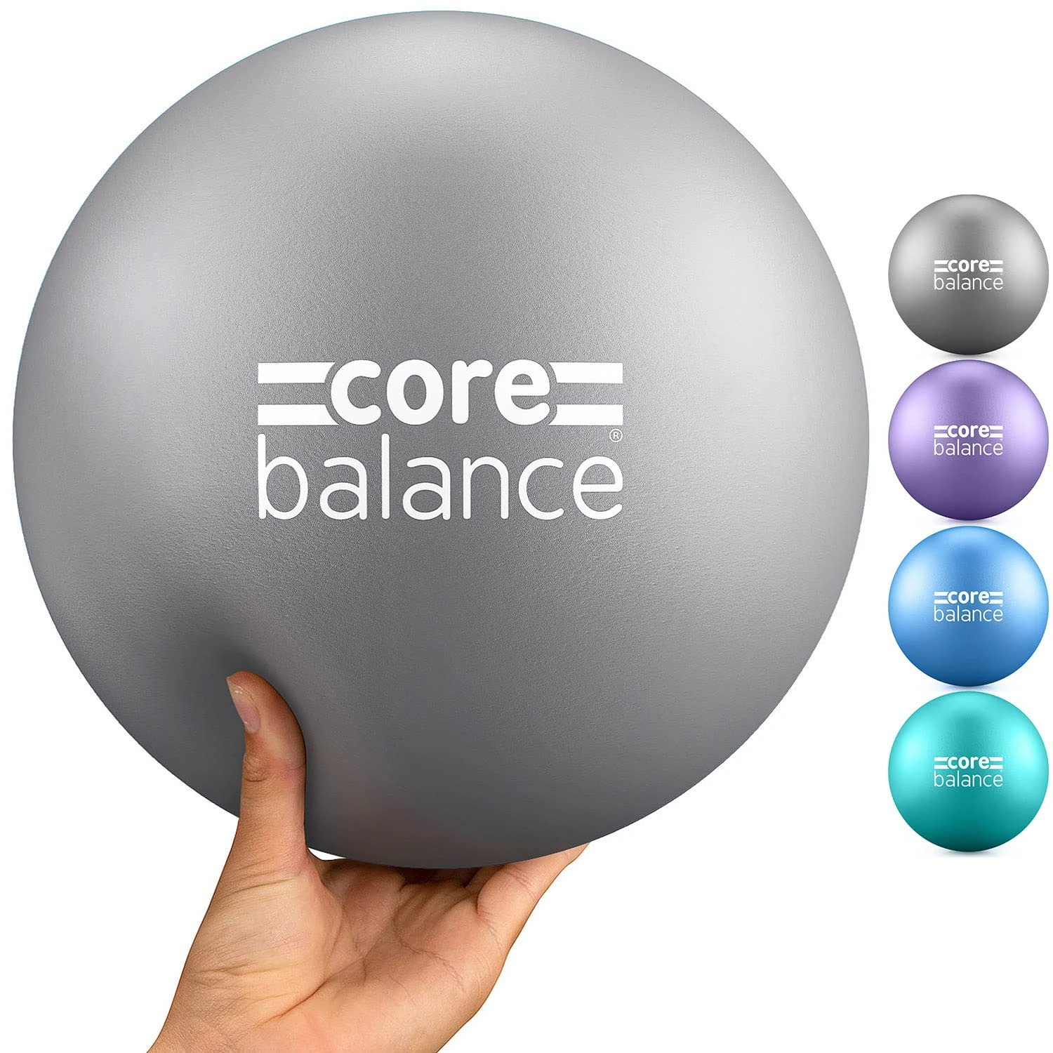 Core Balance Soft Pilates Ball Anti Burst With Inflation Tube Small 23cm / 9 Inch