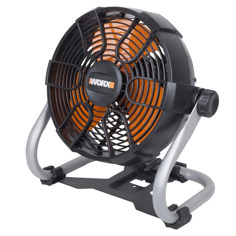 WORX WX095.9 Battery Fan Table Fan 20 V Max without Battery and Charger, Black / Orange