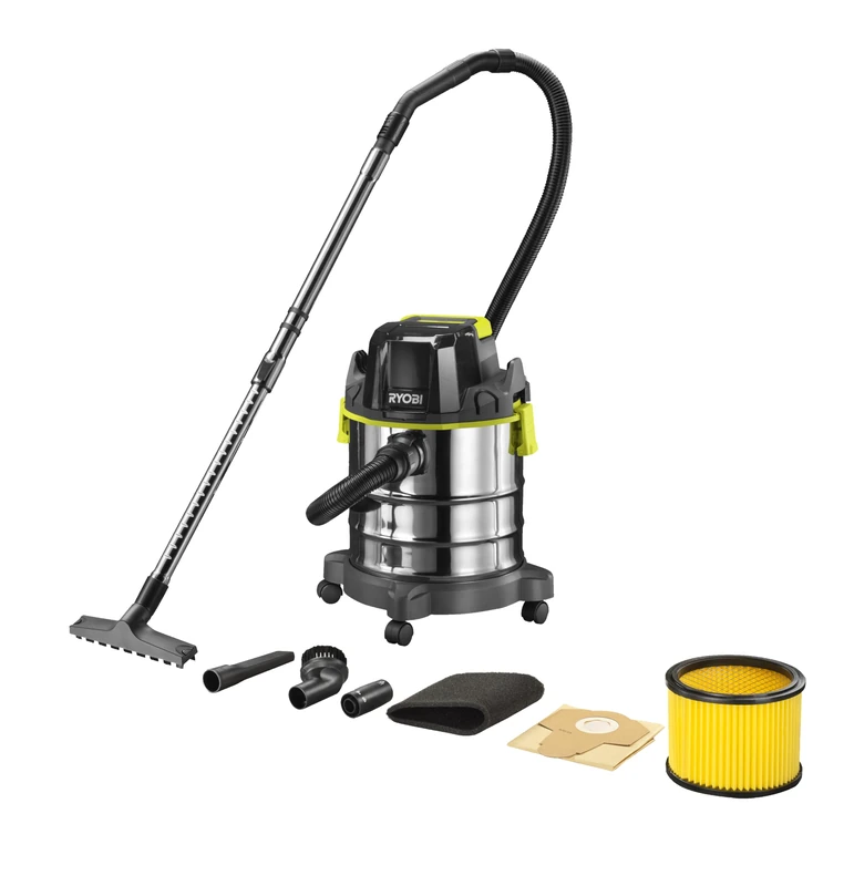 RYOBI - R18WDV-0 Cordless Vacuum Cleaner - Stainless steel tank - 18L (without battery or charger)