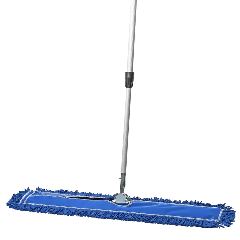 Tidy Tools Commercial Dust Mop & Floor Sweeper, 36 in. Dust Mop for Hardwood Floors, Reusable Dust Mop Head, Extendable Mop Handle, Industrial Dry Mop for Floor Cleaning & Janitorial Supplies, Blue