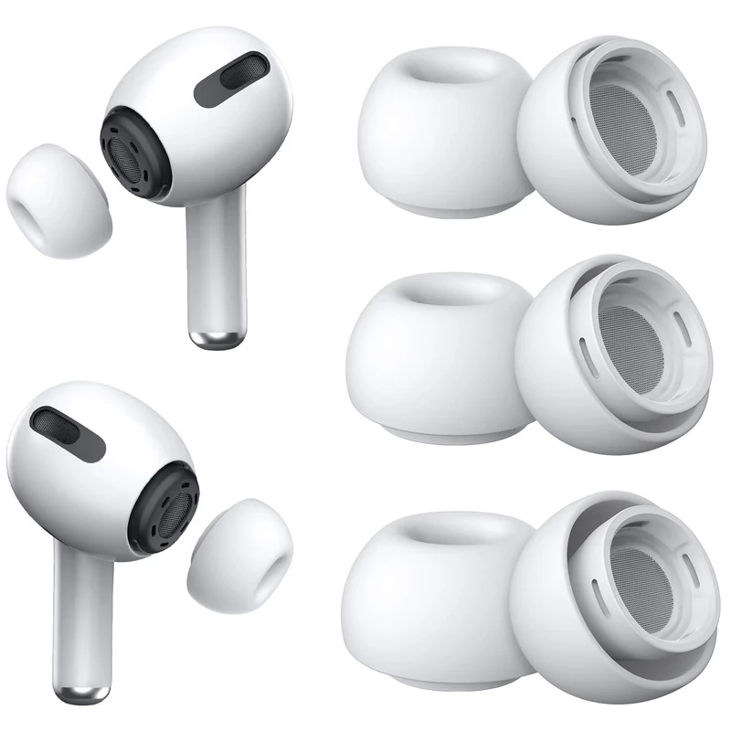 [3 Pairs] Replacement Ear Tips for Airpods Pro and Airpods Pro 2nd Generation with Noise Reduction Hole, Silicone Ear Tips for Airpods Pro with Portable Storage Box and Fit in The Charging Case(S/M/L) - Image 1