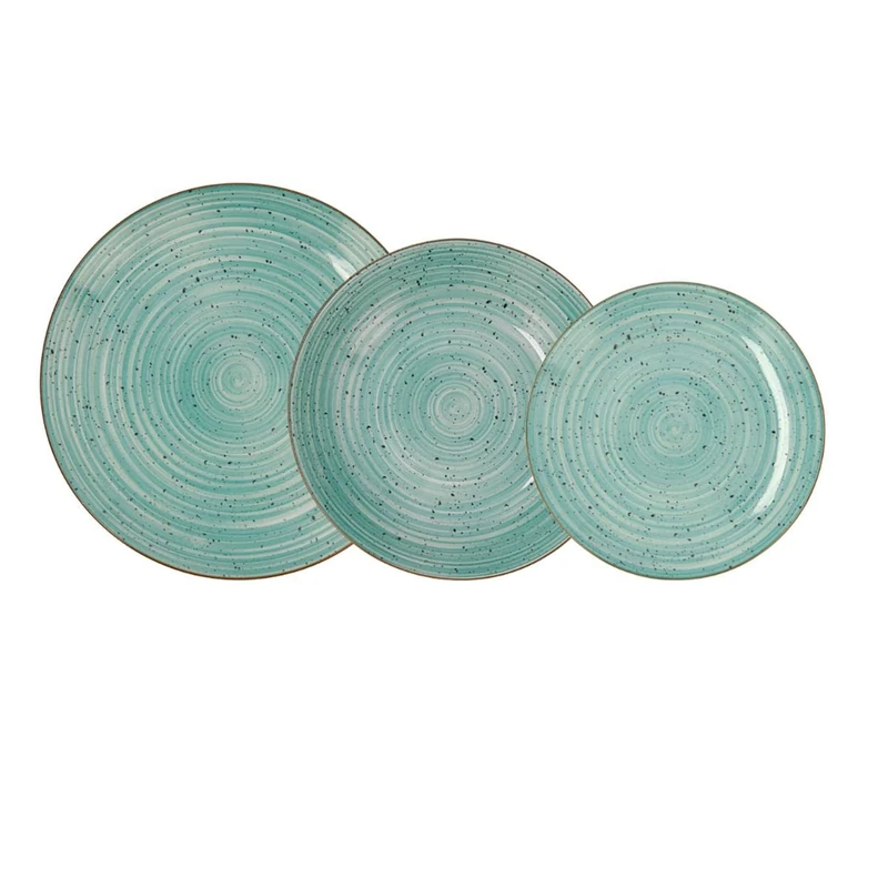 Quid Montreal Modern Complete Porcelain Crockery for 6 People (Pack of 18) | Dinner Plates, Soup Plates, Dessert Plates, One Size, Standard Size