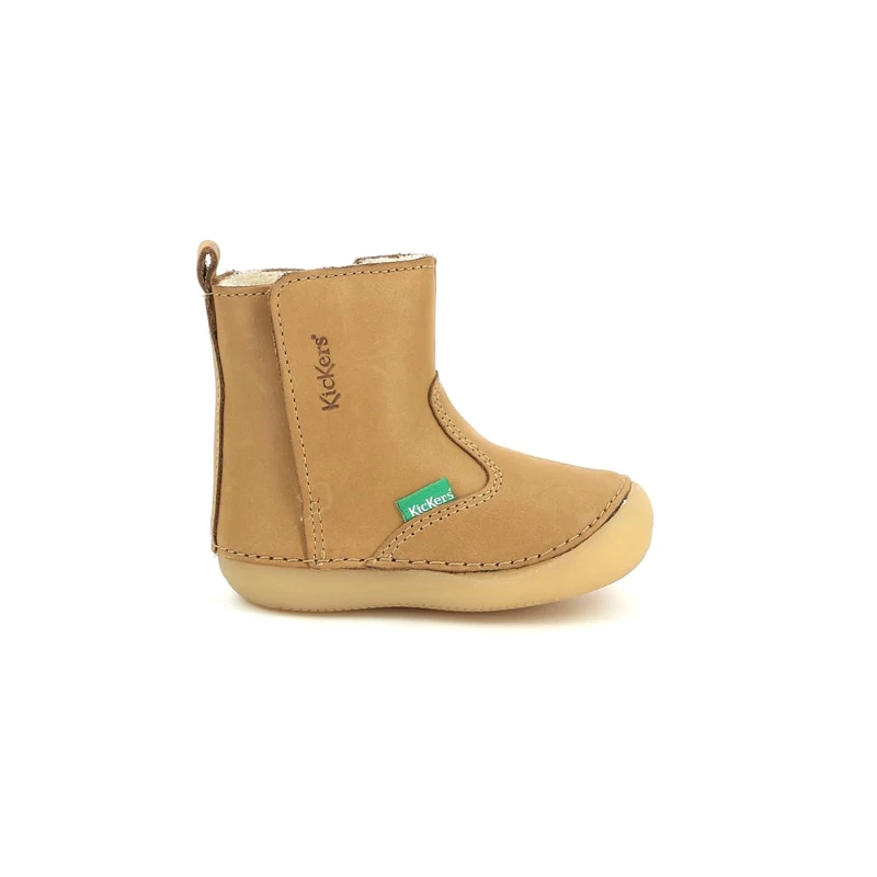 Kickers Socool Cho Ankle Boots/Boots Child Camel - 3 Toddler - Mid Boots Shoes