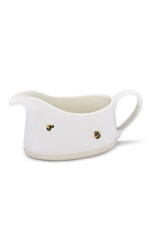 Cooksmart British Designed Ceramic Gravy Boat | Gravy Jug to Match All Kitchen Designs | Gravy Jug Perfect for Family Dinners & Sunday Roast - Bumble Bees - Image 1