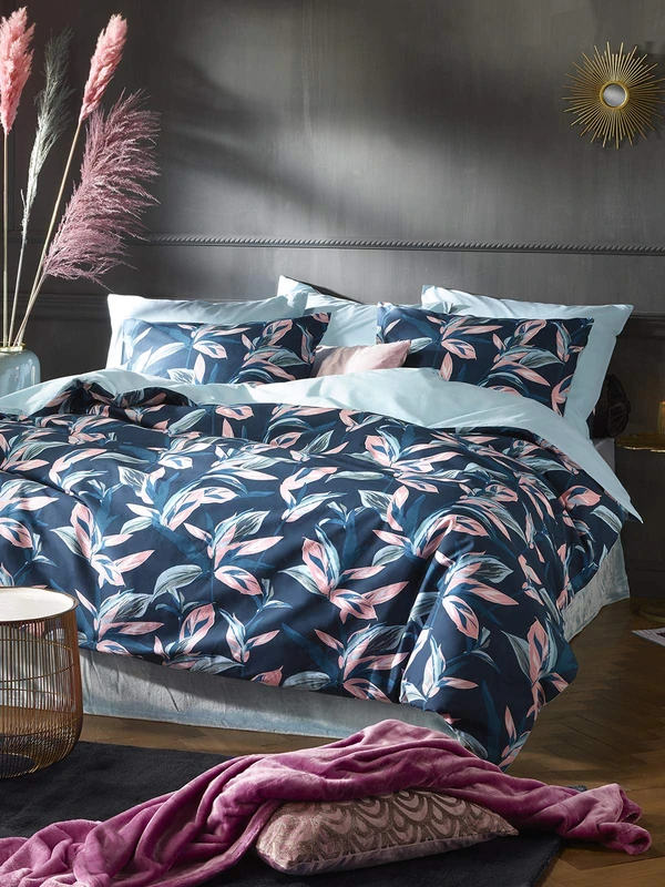 De Witte Lietaer Mowgli Bedding Set: Duvet Cover and Pillowcases, Cotton, Pastel Blue, 260 x 240 cm