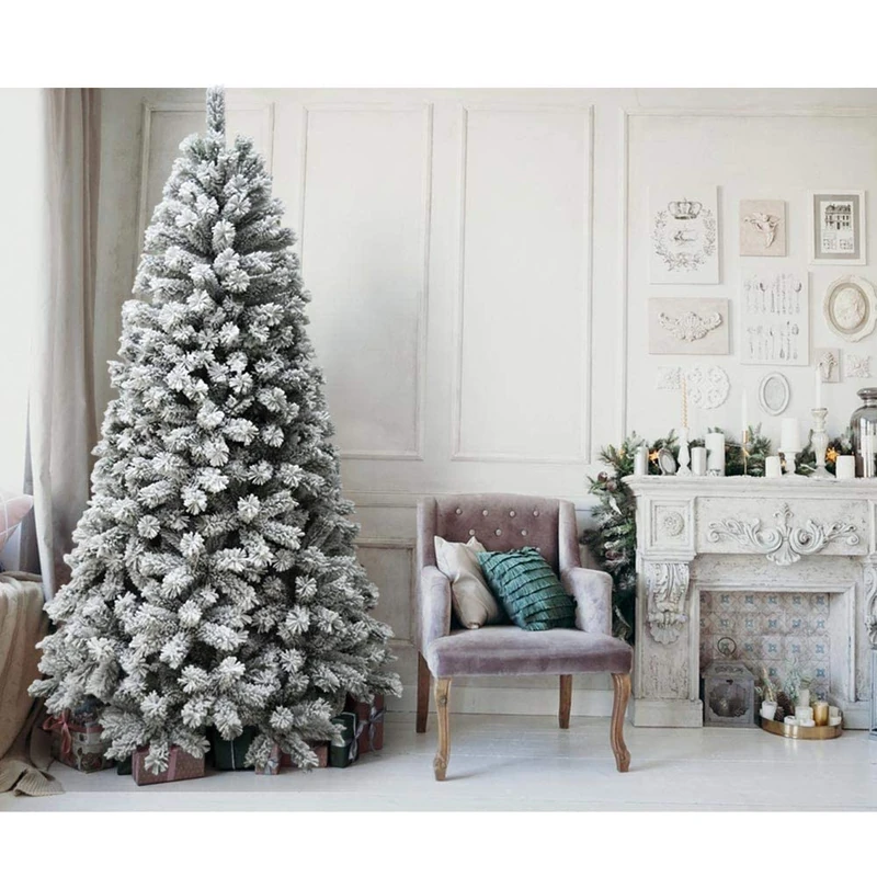 BAKAJI Royal Snowy Christmas Tree 180 cm 655 Branches Super Thick Real Snow Effect, Polyvinyl Chloride, Green - Image 1