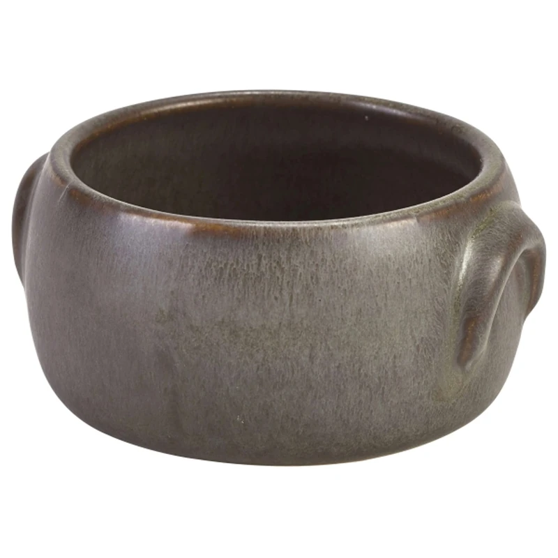Royal Genware BP-AN3 Stoneware Terra Antigo Butter Pot, 90ml, Pack of 12