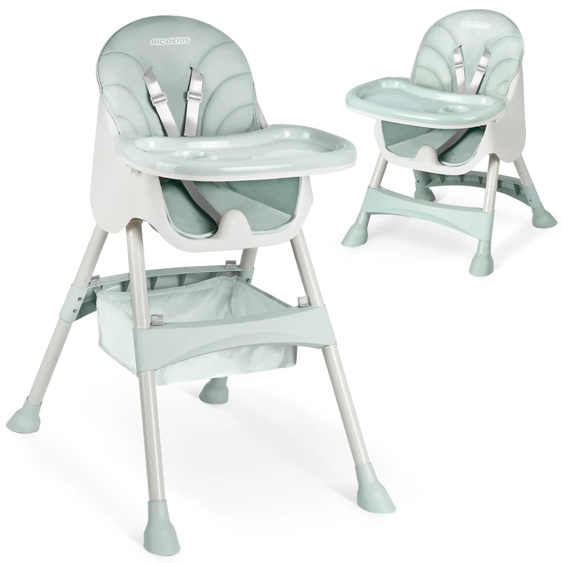 Ricokids 3-in-1 Baby High Chair - Foldable & Adjustable