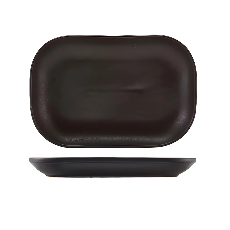 GenWare Terra Stoneware Antigo Rectangular Plate 24 x 16.5cm, RP-AN24, Pack of 6