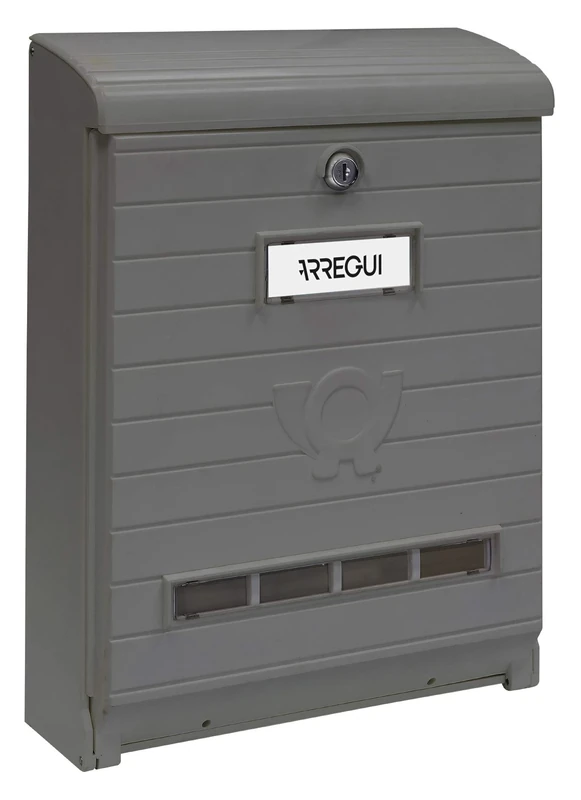 Large Size L Outdoor Plastic Mailbox (Magazines, C4 Envelopes), Large Capacity Wall Mailbox, Mailbox, Rainproof, Anti-Corrosion, Grey