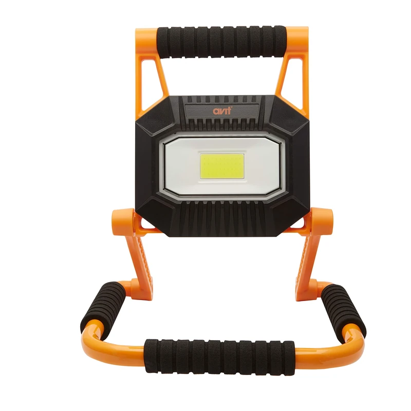 Avit Rechargeable LED Site Light 20W COB 1500 Lumens, USB-C Charging, IP65 Weather Resistant Work Lamp with High Low SOS Flash Modes for Tradesmen Loft Attic Garage and Jobsite Use AV15020