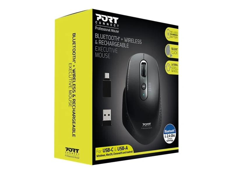 PORT DESIGNS 900716 souris Droitier RF sans fil + Bluetooth Optique 3200 DPI - Image 1