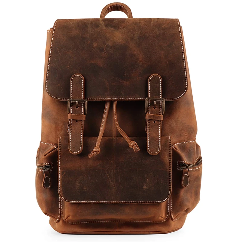 MegaGear MG1929 Valley Genuine Leather Backpack, Brown