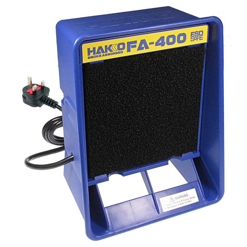 Hakko FA-400 Bench Top Soldering Smoke Absorber 230V BS Plug - Filters Fumes from Soldering Irons