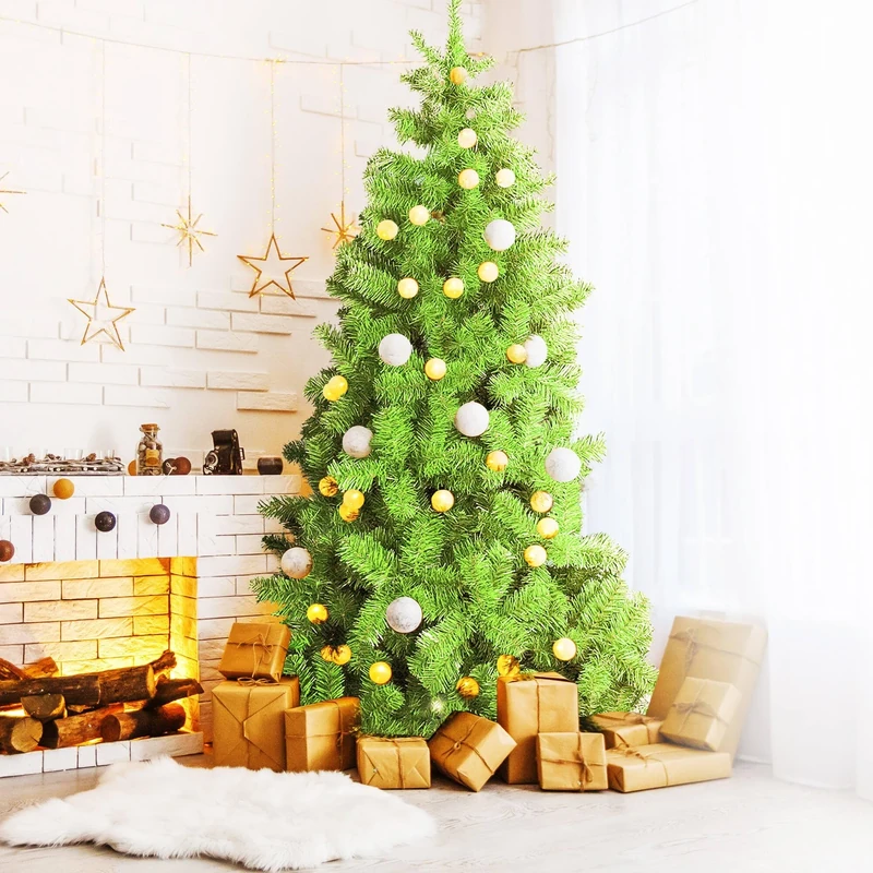 Dmora - Christmas tree Oslo, extra thick artificial tree, real PVC effect tree, 493 branches, height 180 cm