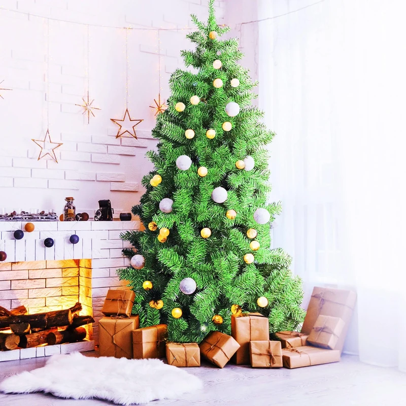 DMORA Alice Christmas Tree Height 210 cm 727 Eco Branches 120 x 120 x 210 cm, Polyvinyl chloride PVC synthetic, Green