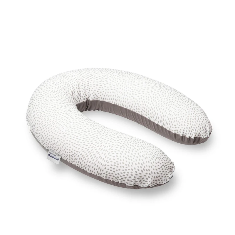 doomoo Buddy Pregnancy Pillow - Adaptable for Breastfeeding, Maternity Pillow for Support, Organic Cotton, OEKO-TEX Certified - Risotto Taupe