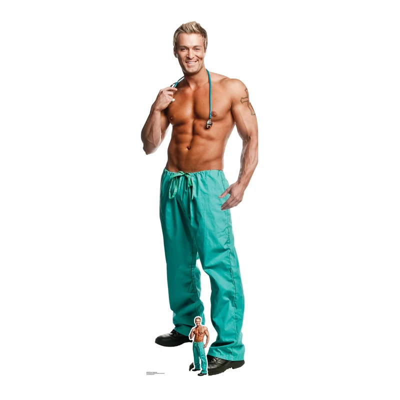 Star Cutouts Ltd SC2160 Doctor Billy Jeffrey Chippendales Lifesize Cardboard Cutout with Free Mini Standee Perfect Photo Gift for Fans, Collectors, Family and Friends, Multicolour