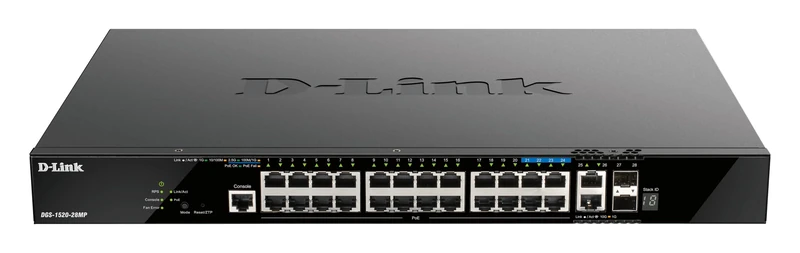 D-Link DGS-1520-52MP Layer 3 Stackable Smart Managed Switch, 44 x 10/100/1000BASE-T PoE Ports, 4 x 2.5GBase-T PoE Ports, 2 x 10GBASE-T Ports and 2 x 10G SFP+