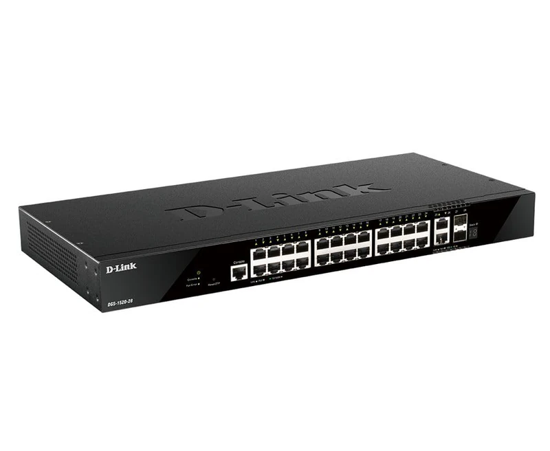 D-Link DGS-1520-28 24-Port Smart Managed Stackable Gigabit Switch w/ 2 x 10G RJ45 Ports & 2 x 10G SFP+ Ports