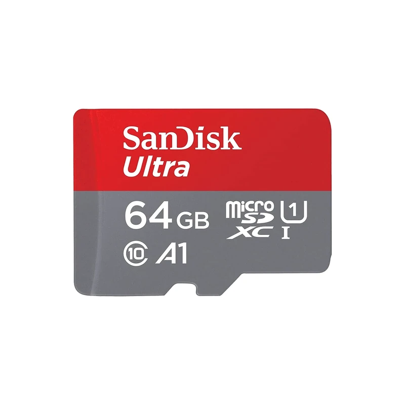 SanDisk Ultra 64GB microSDXC Memory Card + SD Adapter with A1 App Performance Up to 120MB/s, Class 10, UHS-I