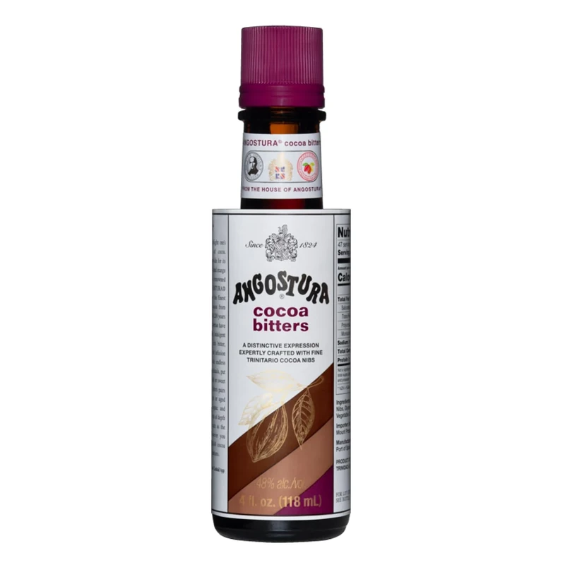Angostura Cocoa Bitters | Chocolate Cocktail Aperitif | 48% ABV | 100ml | Add Depth and Flavour to Food & Drinks | Rich chocolate, Herbal & Intense