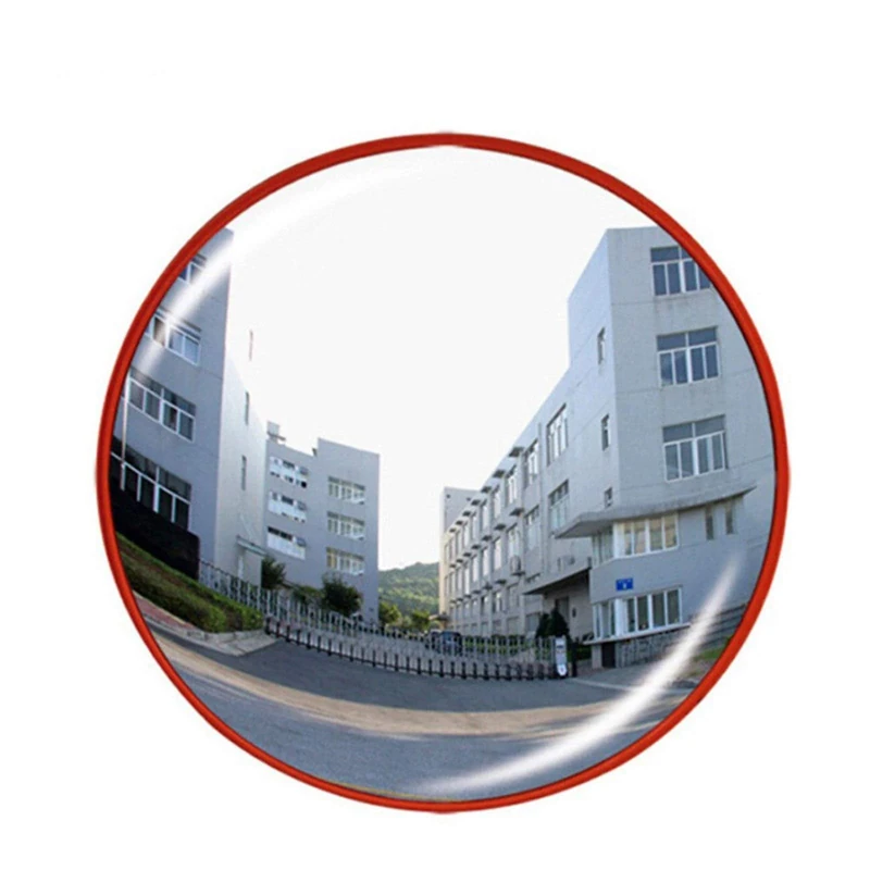 HDBN Blind Spot Mirror Round Convex Mirror for Wall Mounted Wide Angle Safety Mirror for Blind Spots, Shop Safety, Warehouse, Office for Crossing (Color : Black, Size : 60cm)