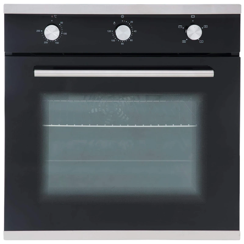 SIA AMZSO101 60cm Black Built In Multi Function Electric Single True Fan Oven