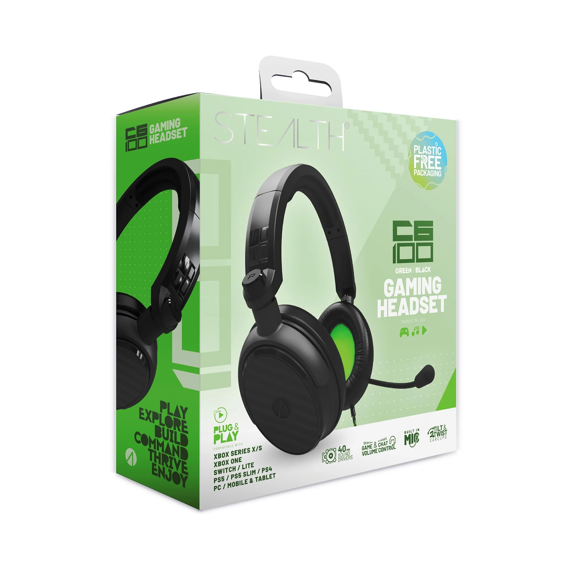 STEALTH C6-100 Gaming Headset Range (Green)