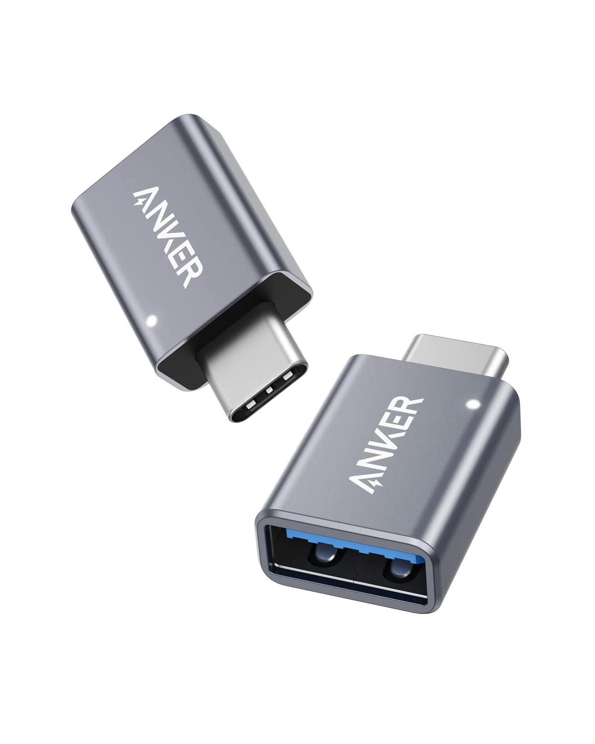 Anker USB to USB C Adapter (2 Pack), High-Speed Data Transfer, USB-C to USB 3.0 Female Adapter for MacBook Pro 2020, iPad Pro 2020, Samsung Notebook 9, Dell XPS and More Type C Devices