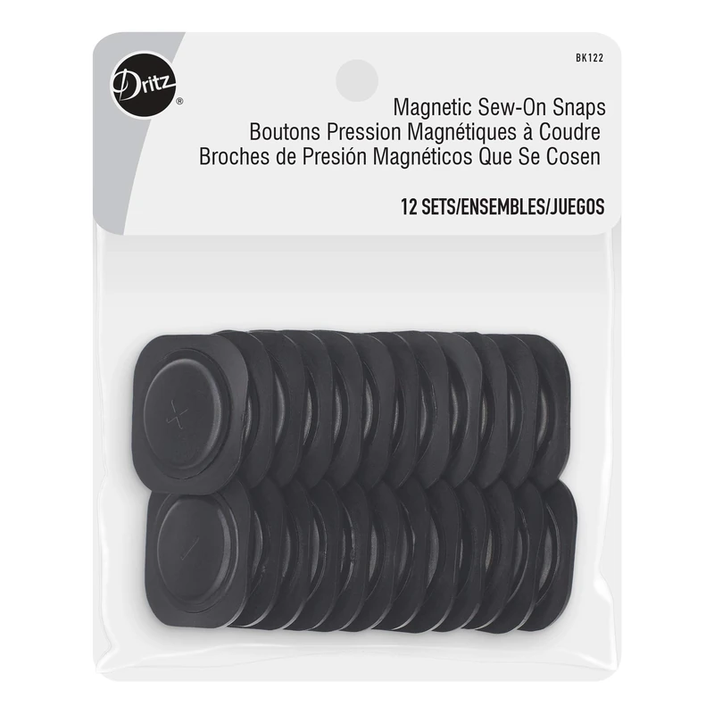 Dritz Fasteners, Black, 1-1/8", 12 Sets - Image 1