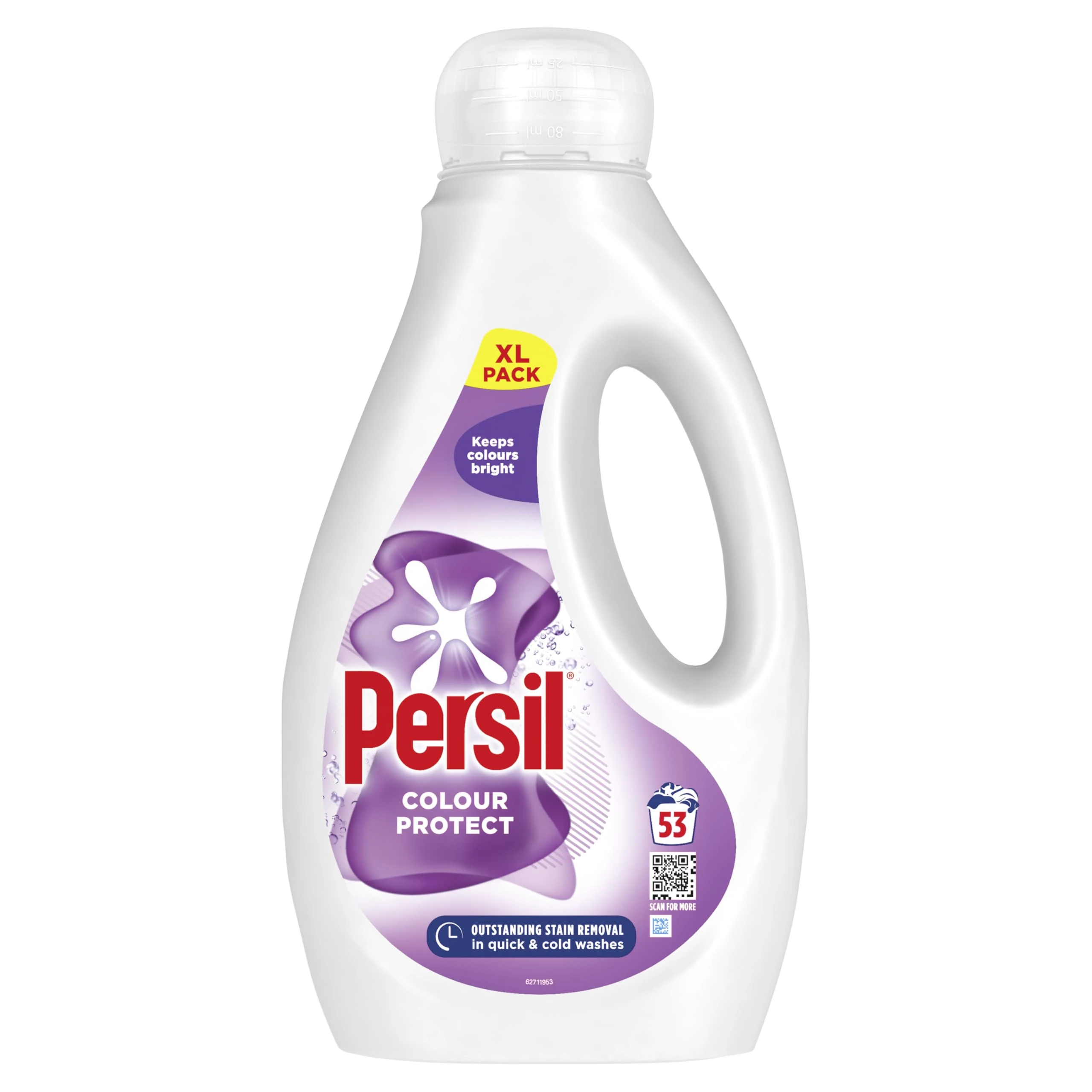Persil Colour Laundry Washing Liquid Detergent keeps colours bright outstanding stain removal in quick & cold washes 53 washes (1.431 L)