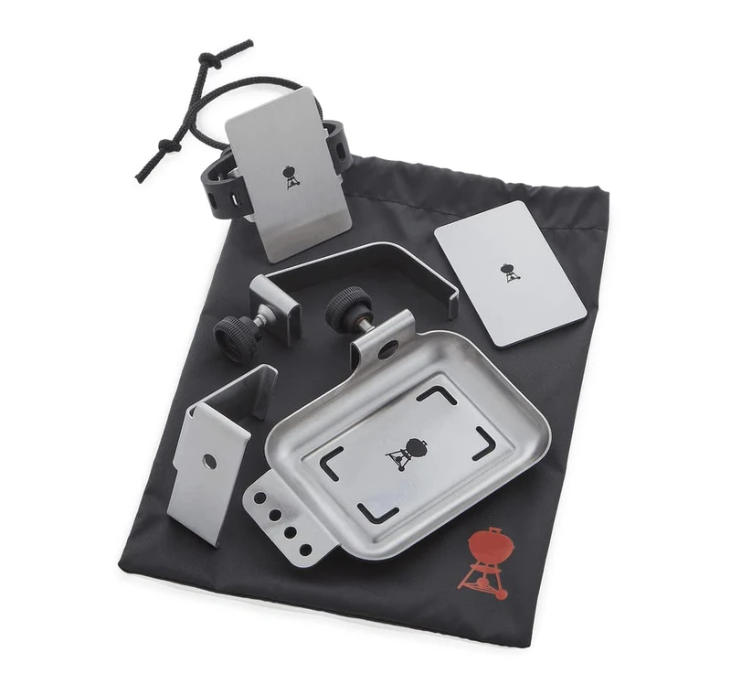 Weber 3254 Connect 6-Piece Thermometer Mounting Kit - Black