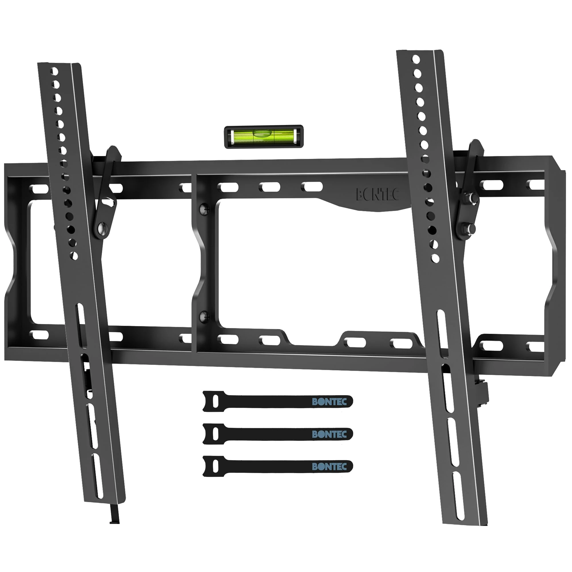 BONTEC TV Wall Bracket for 17-86 inch LED LCD OLED Plasma Flat Curved TVs, Universal TV Wall Mount, Heavy Duty Tilt Bracket Holds Up to 75kg, Max VESA 600x400mm, Spirit Level and Cable Ties Included
