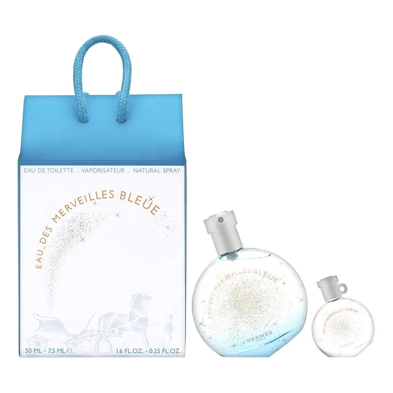 Hermès Eau Des Merveilles Bleue 2 Piece Gift Set: Eau De Toilette 50ml - Eau De Toilette 7.5ml