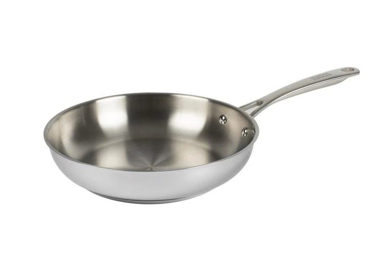 Kuhn Rikon Frying Pan 28cm, Stainless Steel Uncoated Fry Pan with Stay-Cool Handle & Mirror Polished Finish. Suitable for All Hobs, Including Induction & Solid Fuel. Oven & Dishwasher Safe - Allround