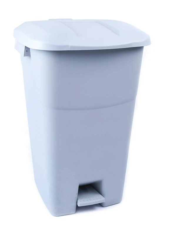 Tayg - 60 litre waste container with pedal, grey base and grey lid