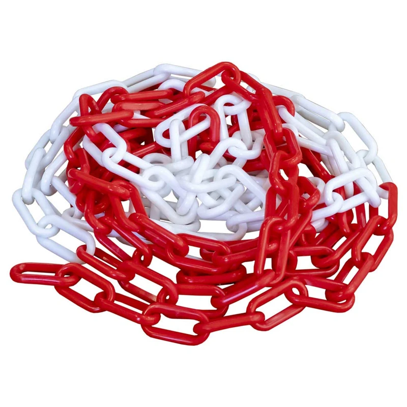 Heavy Duty Plastic Chain 5 m Red White