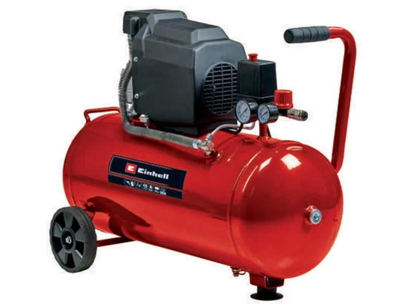 Einhell 50L Oil Lubricated Air Compressor - 8 Bar, 116 PSI, 240V, 1500W Long Life Motor, Pressure Reducer, Safety Valve - TC-AC 190/50/8 Compressed Air Pump for Workshops with 3 Year Warranty