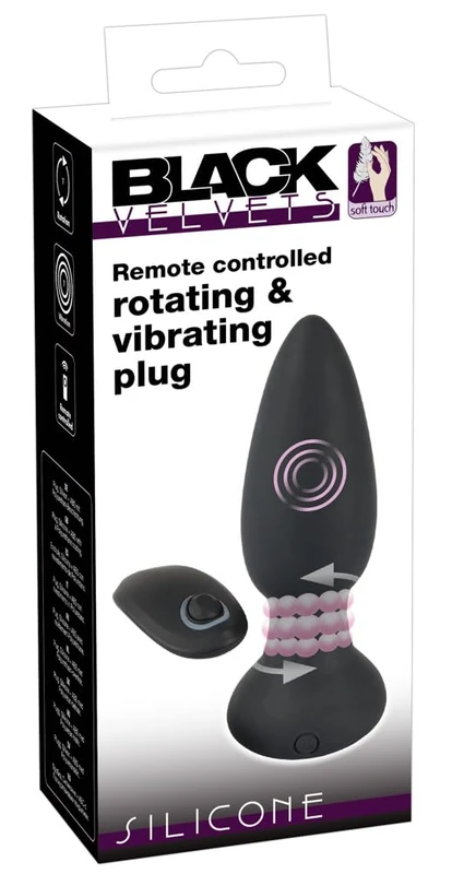 Black Velvets Anal Flight with Rotation-05964260000 Black One Size