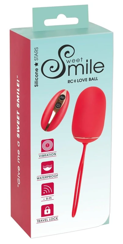 Sweet Smile Vibrating Egg-05985340000 Red One Size