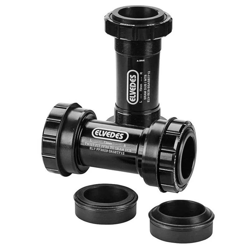 ELVEDES SRAM Dub BSA MTB/Road Cycle E-Bike Adult Unisex Standard Bottom Bracket Black