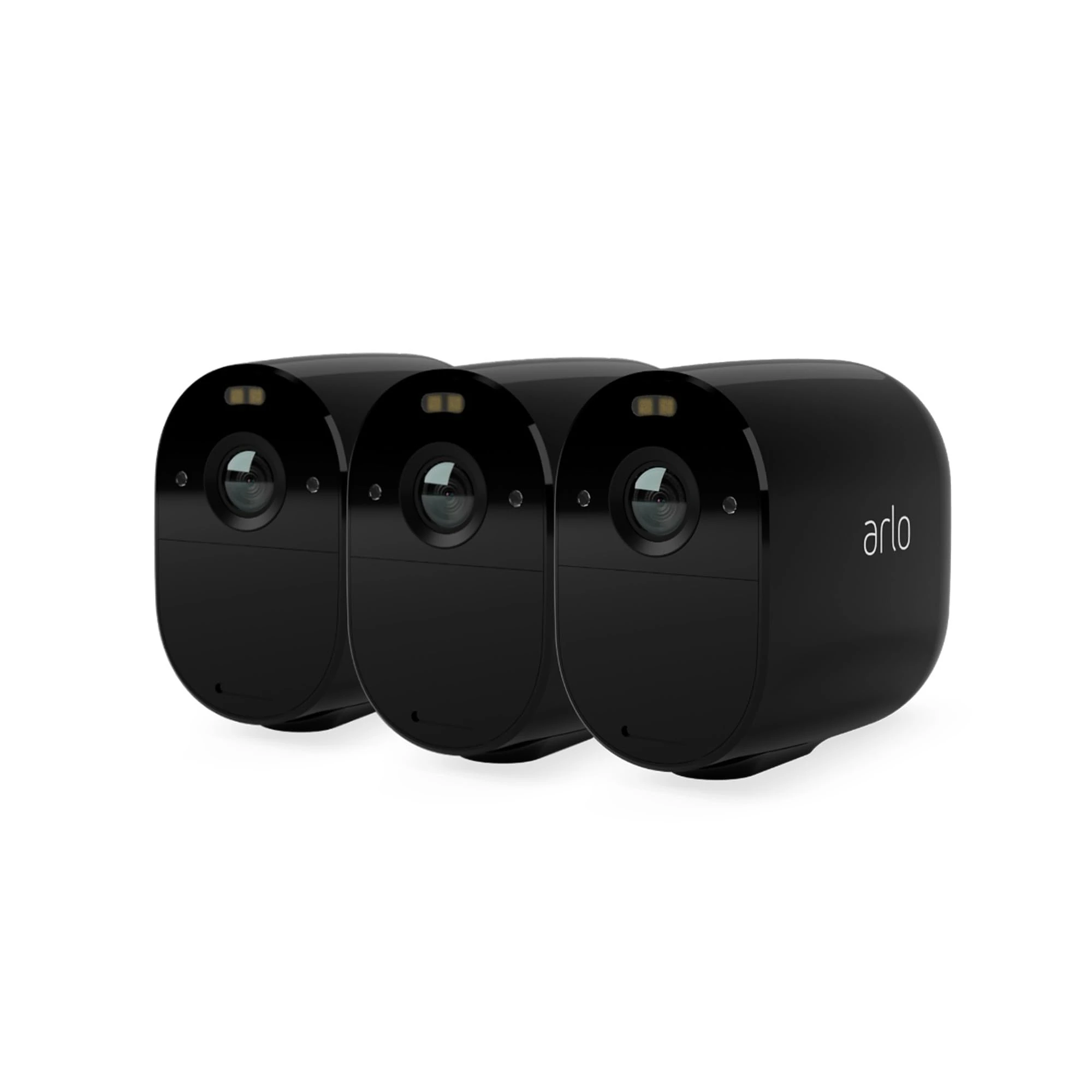 Arlo Essential Security Camera Outdoor, 1080p HD, Wireless CCTV, 3 Cam Kit, No Hub Needed, Colour Night Vision, 2-Way Audio, 6-Month Battery, Free Trial of Arlo Secure Plan, Black